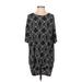 Lularoe Casual Dress - Shift: Black Argyle Dresses - Women's Size 2X-Small