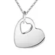 Pendentif lisse en forme de cœur pour bijoux joli collier élégant couleur argent promotion P148