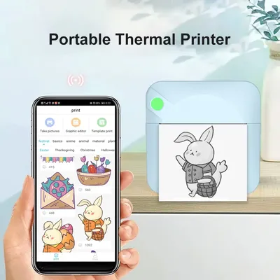 C17 – imprimante thermique Portable sans fil Bluetooth pour photos et cadeaux pour Android et