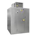 Norlake KLF610-C Indoor Walk-In Freezer w/ Right Hinge Door - Top Mount Compressor, 6' x 10' x 6' 7"H, Floor, Stainless Steel