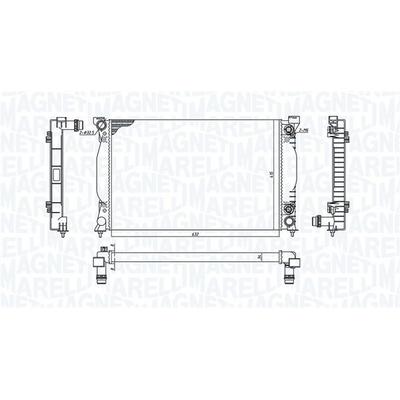 MAGNETI MARELLI Kühler, Motorkühlung für VW-PORSCHE 8E0121251P 350213196500