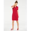 Shirtkleid HEINE "Polokleid", Damen, Gr. 46, Normalgrößen, rot, 95% Baumwolle, 5% Elasthan, unifarben, kurz, Kurzarm, Kleider