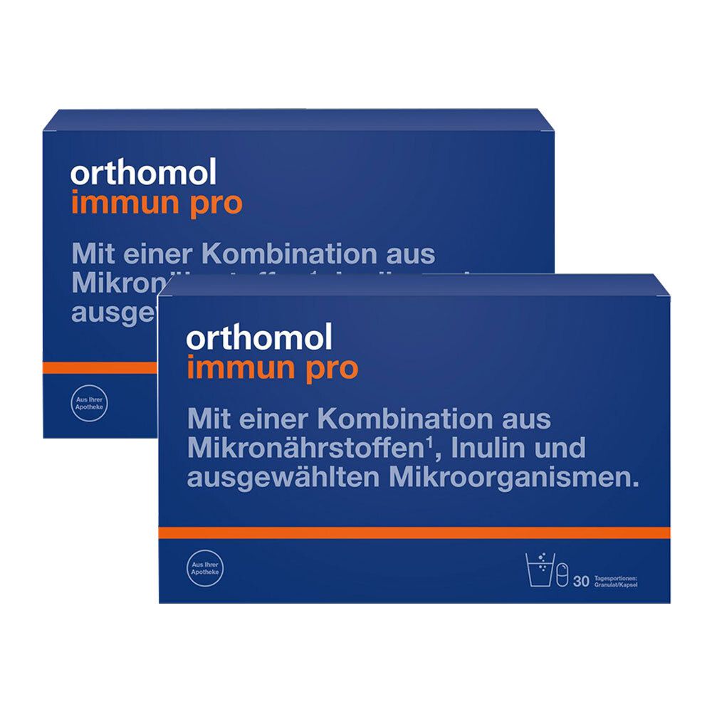 2x Orthomol Immun pro Granulat/Kapseln Kombipack. 2x30 St Granulat Image