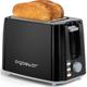 Toaster,7 Einstellbare Bräunungsstufe + Auftau- & Aufwärmfunktion,2 Breite Toastschlitze,750W,