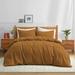 Joss & Main Boseman 100% Linen Duvet Reversible Duvet Cover Set Linen in Brown | King Duvet Cover + 2 King Pillowcases | Wayfair