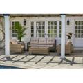 Birch Lane™ Trella 4 Pc Wicker Aluminum Sofa Set w/ Sunbelievable Cushions in Brown | 31.25 H x 77.5 W x 31.5 D in | Outdoor Furniture | Wayfair