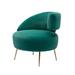 Accent Open Back Chair Arm Chairs Modern Comfy Polyester Padded Seat Leisure Single Chair with Metal Feet for Living Room