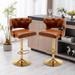 2PCS Counter Height Bar Stools Leather