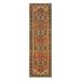 Shahbanu Rugs Terracotta Red Antiqued Fine Heriz Re-Creation Densely Woven Wool Hand Knotted Runner Oriental Rug (2'7" x 10'3")