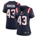 Women's Nike Calvin Munson Navy New England Patriots Home Game Player Jersey