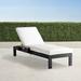 Calhoun Aluminum Chaise in Matte Black Finish - Rain Sailcloth Seagull, Standard - Frontgate