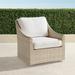 Ashby Lounge Chair with Cushions in Shell Finish - Cara Stripe Air Blue, Standard - Frontgate