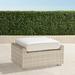 Ashby Ottoman with Cushion in Shell Finish - Dune with Canvas Piping - Frontgate
