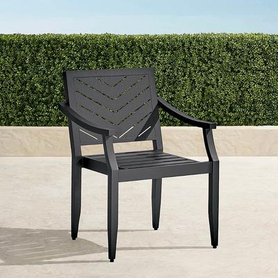 Set of 2 Westport Aluminum Dining Arm Chairs in Jet Black. - Frontgate