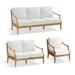 Trelon Seating Replacement Cushions - Lounge Chair, Solid, Rumor Snow with Logic Bone Piping - Frontgate