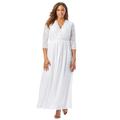 Plus Size Women's Scallop Lace Maxi Dress by Jessica London in White (Size 18 W)