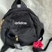 Adidas Bags | New With Tags Adidas Linear 11 Mini Backpack Blk/Gold/Metallic Front Zippered | Color: Black/White | Size: Os