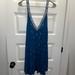 Free People Dresses | Free People Swing Dress Sz Sp Blue Silver Sequin | Color: Blue/Silver | Size: S