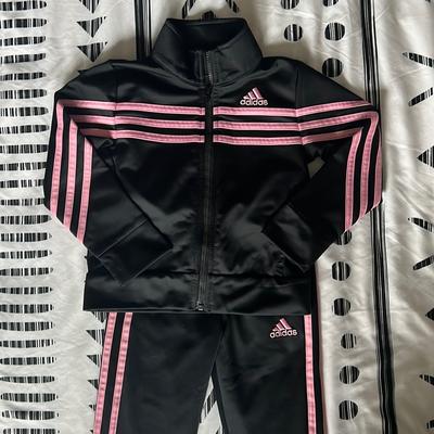 Adidas Matching Sets | Adidas Kids Track Suit (Black And Pink) | Color: Black/Pink | Size: 2tg
