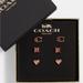 Coach Jewelry | Nib Rose Gold Signature Earring Trio | Color: Gold | Size: Os