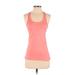 Nike Active Tank Top: Pink Solid Activewear - Women's Size X-Small