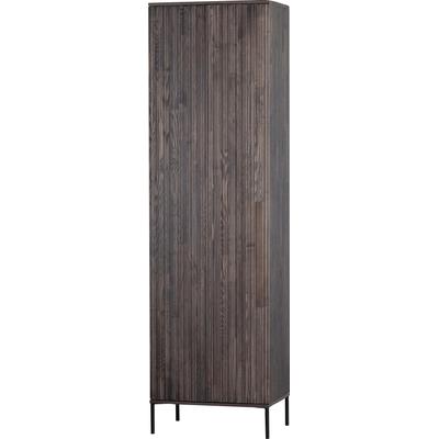 Garderobenschrank WOOOD "New Gravure, Mehrzweckschrank mit 5 Fächern", braun, B:60cm H:210cm T:42cm, Holzwerkstoff, Schränke, Hochschrank Garderobenschrank Dielenschrank, mit grafischen Relieftüren, Breite 60 cm Image