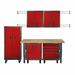 Gladiator GarageWorks Premier 11-Piece Red Garage Cabinet Set