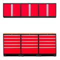 NewAge Products PRO 3.0 Series Red 7-Piece Garage Storage Set with Bamboo Top