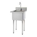 Trinity Basics Stainless Steel Utility Sink with Faucet