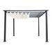 Paragon Outdoor 11 x 11 ft. Soft Top Aluminum Pergola (Grey Frame / White Canopy)