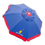 Margaritaville Blue/Red Border 6 ft. Beach Umbrella