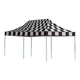 ShelterLogic 10x20 Straight Pop-up Canopy with Black Roller Bag (Checkered Flag Cover)