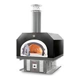 Chicago Brick Oven 38" x 28" Hybrid Countertop Liquid Propane / Wood Pizza Oven (Solar Black - Residential)