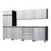 Contur Cabinet 10' Premium Stainless Steel Garage Cabinet System with Stainless Steel Tops