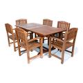 All Things Cedar 7-Piece Twin Butterfly Extension Table Dining Chair Set