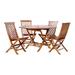 All Things Cedar 5-Piece Octagon Folding Table and Folding Chair Set
