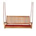 All Things Cedar Teak Swing with Red Cushions