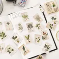 Autocollants adhésifs d'illustrations florales 45 pièces ensemble de timbres-poste de dessin de