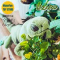 Peluche Lézard Vert Haute Fidélité pour Enfant Jouet Mignon Animé Iguane Animaux Réalistes