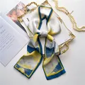 InjFeeling-Foulard imprimé de luxe pour femme sac à main pour cheveux foulard pour poignet bande