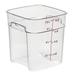 Cambro 8SFSPROCW135 CamSquare FreshPro 8 qt FreshPro Square Food Storage Container - CamSquare, Polycarbonate, Red Graduation, Clear Polycarbonate w/ Red Graduations, Assorted