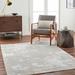 Hazan 6'7" Round Modern Light Gray/Multi Brown/Cloud Gray/Smoke/Dark Gray Area Rug - Hauteloom