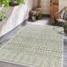 Gerda 7'10" Square Light Gray/Taupe/Gray/Dark Gray/Multi Brown Outdoor Area Rug - Hauteloom