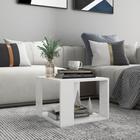 Maison Chic - Table basse Table de salon Bout de canapé Blanc 40x40x30 cm Bois d'ingénierie 87125