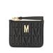 Logo Plaque Quilted Zipped Clutch Bag