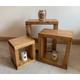 Nest of tables Rustic side table End Table Cubes oak pine walnut