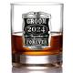 Gift For Groom Wedding Tumbler Whisky Glass Personalised with Your Year [WD001] by English Pewter Company