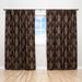 Sherry Kline China Art Black Luxury Jacquard Curtain Panel Pair