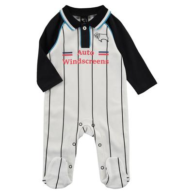 Derby County Retro -Schlafanzug 93-95 Heim - Baby Image