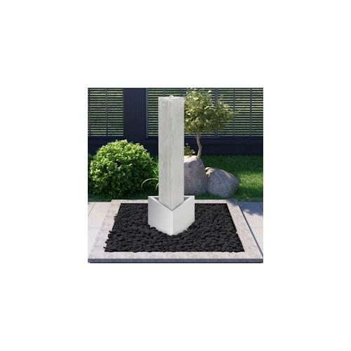 vidaXL Gartenbrunnen Silbern 37,7x32,6x110 cm Edelstahl : Farbe - Silber